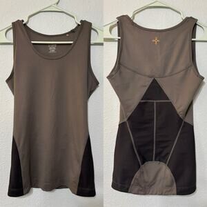 Tommie Copper Lower Back Support Olive Army Green & Black Tank Top M Anti-odor